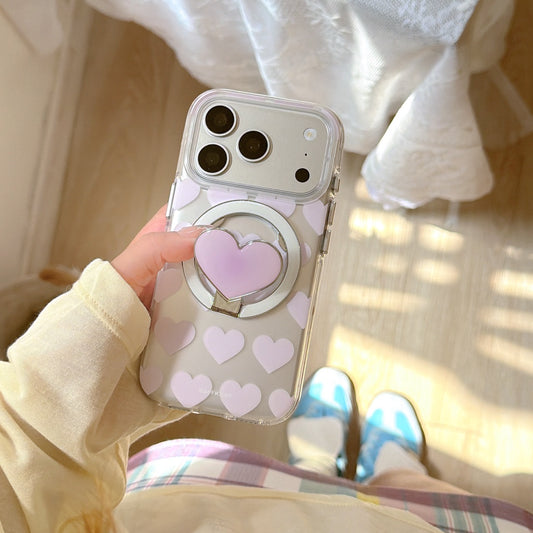 Magnetic Colorful Hearts iPhone Case | Cute Patterned Aesthetic