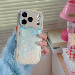 Sparkling Fireworks Textured Leather Phone Case for iPhone 17 Pro