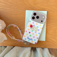 Colorful Floral Red Nose Elephant iPhone Case | Kawaii Animal Art