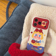 Red Apple Snow White Crying Baby Large Window Phone Case