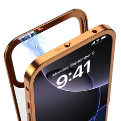 Metal frame magnetic buckle protective case for Apple phones