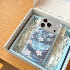 Artistic "Falling Flowers" iPhone Case | Zen & Minimalist Aesthetic