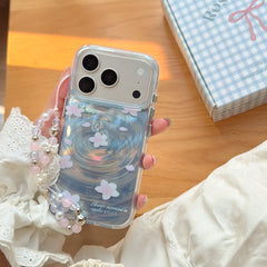 Artistic "Falling Flowers" iPhone Case | Zen & Minimalist Aesthetic
