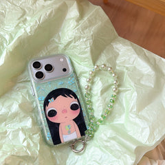 Minimalist Blue Floral Jade iPhone Case | Fresh Aesthetic Cover