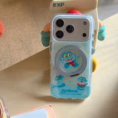 Leopard Officer/Gary Stand Round Edge Airbag Phone Case