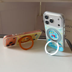 Leopard Officer/Gary Stand Round Edge Airbag Phone Case