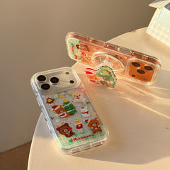Rilakkuma Christmas Magnetic Round Edge Airbag Phone Case