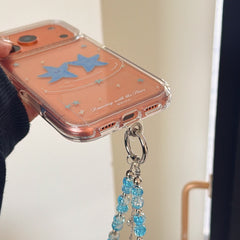 Two dancing blue star rounded phone cases