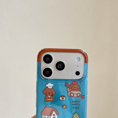 Cartoon illustration chef puppy phone case