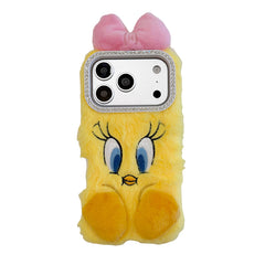 Yellow plush Tweety Bird phone case