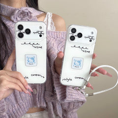 Aesthetic Blue Kitty Case: 360° Protective Shockproof Series for iPhone 13-17 Series | Kawaii Character Design