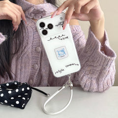 Aesthetic Blue Kitty Case: 360° Protective Shockproof Series for iPhone 13-17 Series | Kawaii Character Design