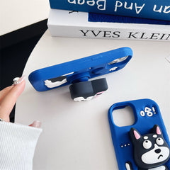Cute Husky Dog Stand Phone Case