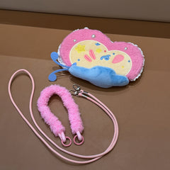 Plush butterfly flip-cover mirror phone case for Apple phones