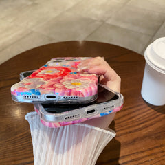 Oil painting red flower phone case