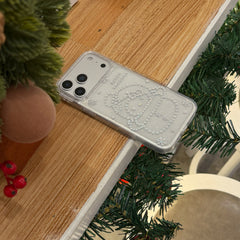 Glittery Snowman Kitty Phone Case