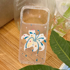 Glitter Gold Lily Phone Case