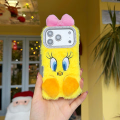 Yellow plush Tweety Bird phone case