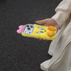 Yellow plush Tweety Bird phone case