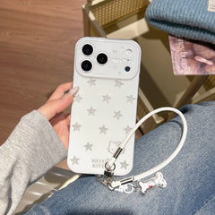Sparkly Starry Kitty Case: 360° Protective Shockproof Glitter Series for iPhone 13-17 Series | Kawaii Bling Tech Accessory