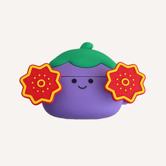 Purple eggplant AirPods earphone protective case