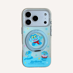 Leopard Officer/Gary Stand Round Edge Airbag Phone Case