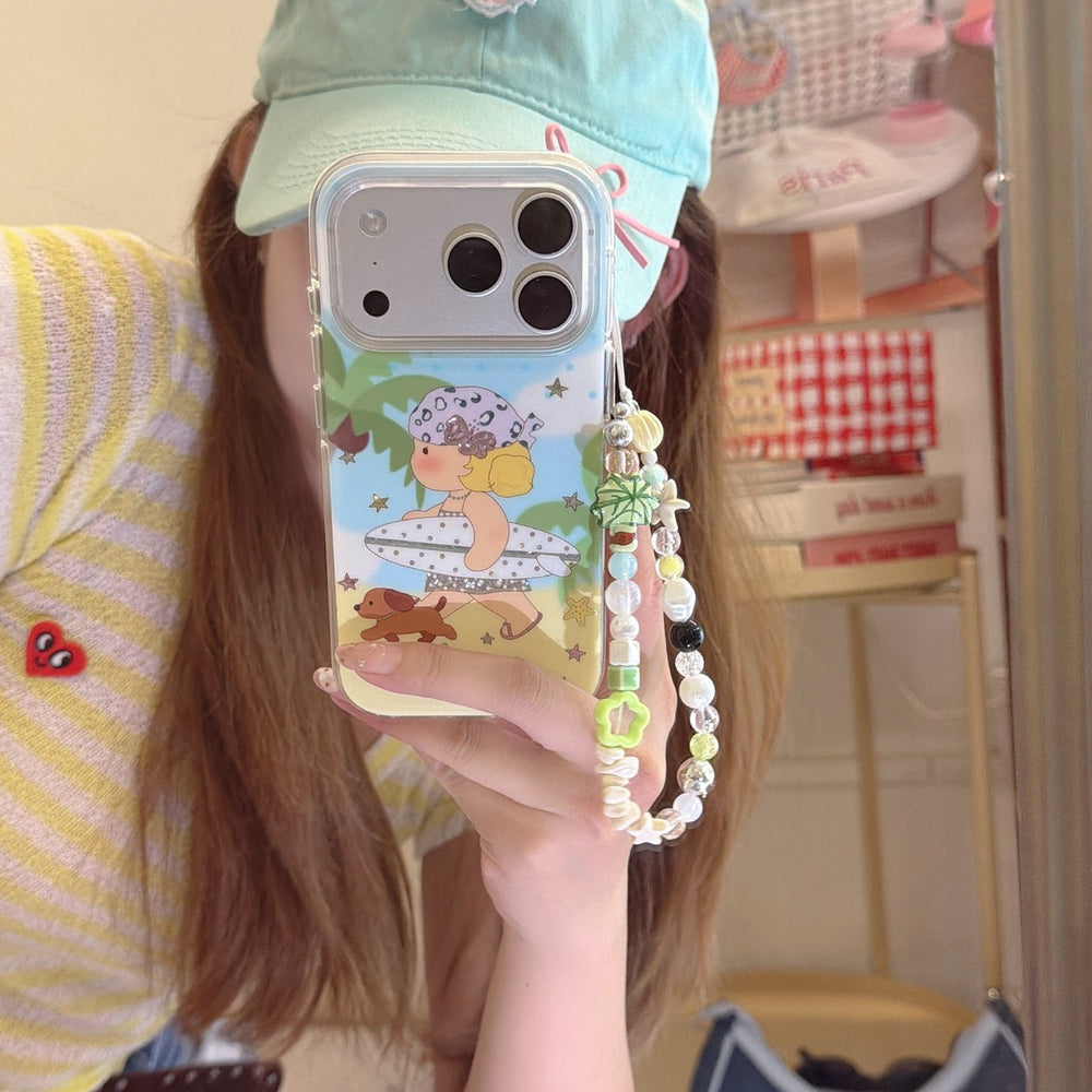 Island surf girl iPhone case beach graphic detail