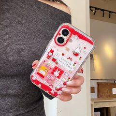 Strawberry Miffy Phone Case for iPhone 13-17 Pro Max