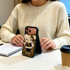 Leopard print Hello Kitty magnetic phone case for iPhone 17