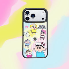Crayon Shin-chan mirror phone case for iPhone 17 Pro