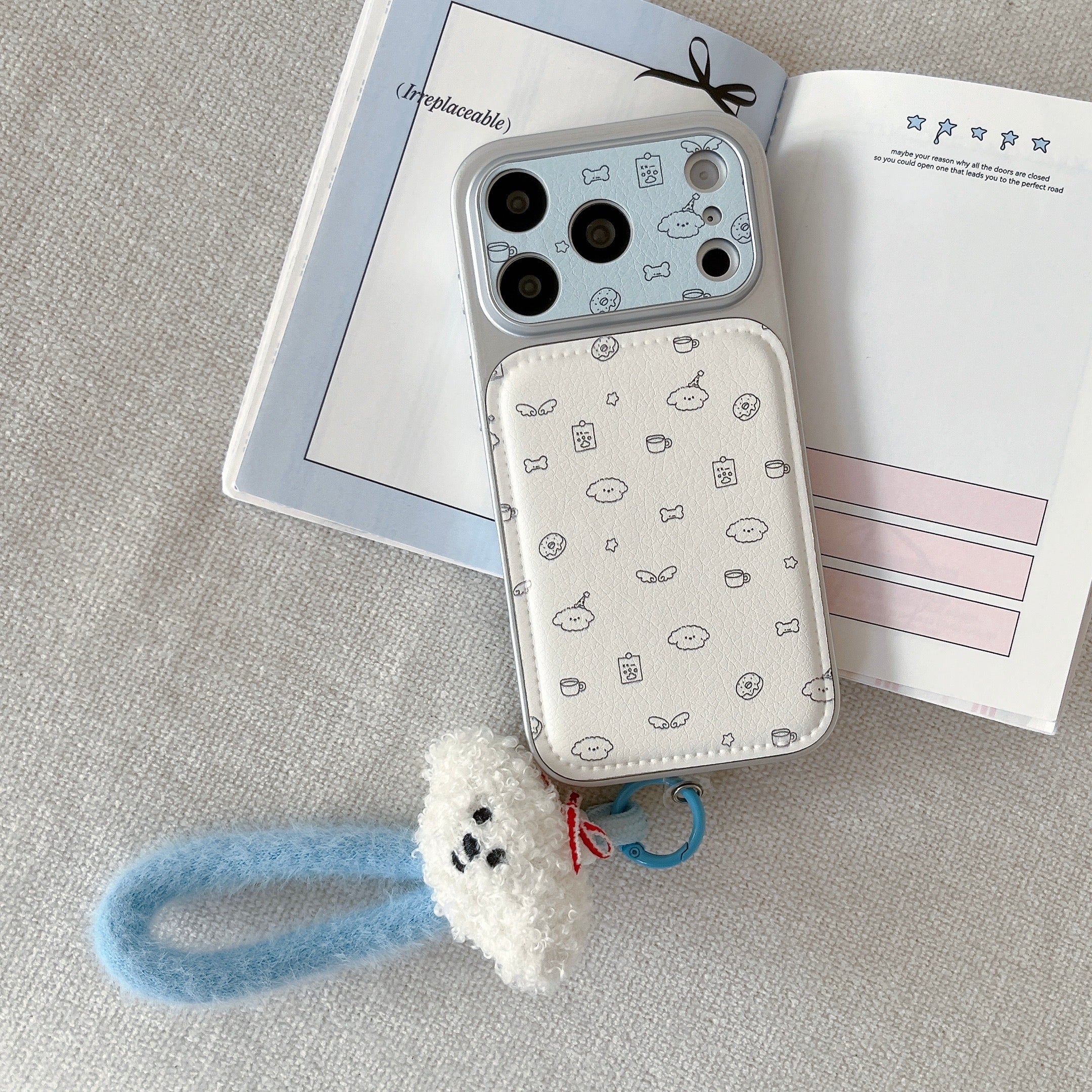 Hand Drawn Line Art Dog Phone Case for iPhone 13-17 Pro Max