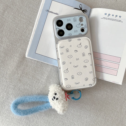 Hand Drawn Line Art Dog Phone Case for iPhone 13-17 Pro Max