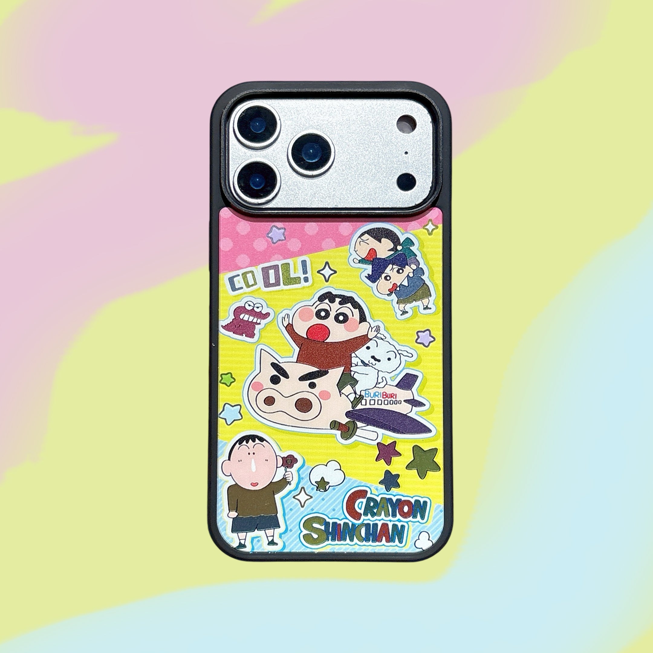 Crayon Shin-chan mirror phone case for iPhone 17 Pro