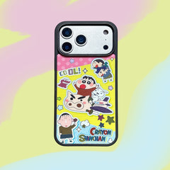 Crayon Shin-chan mirror phone case for iPhone 17 Pro