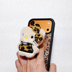 Leopard print Hello Kitty magnetic phone case for iPhone 17