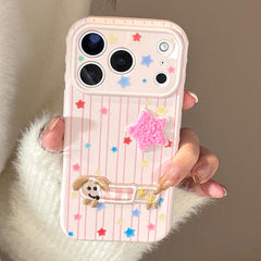 Guava Pink 3D Plush Dachshund Phone Case