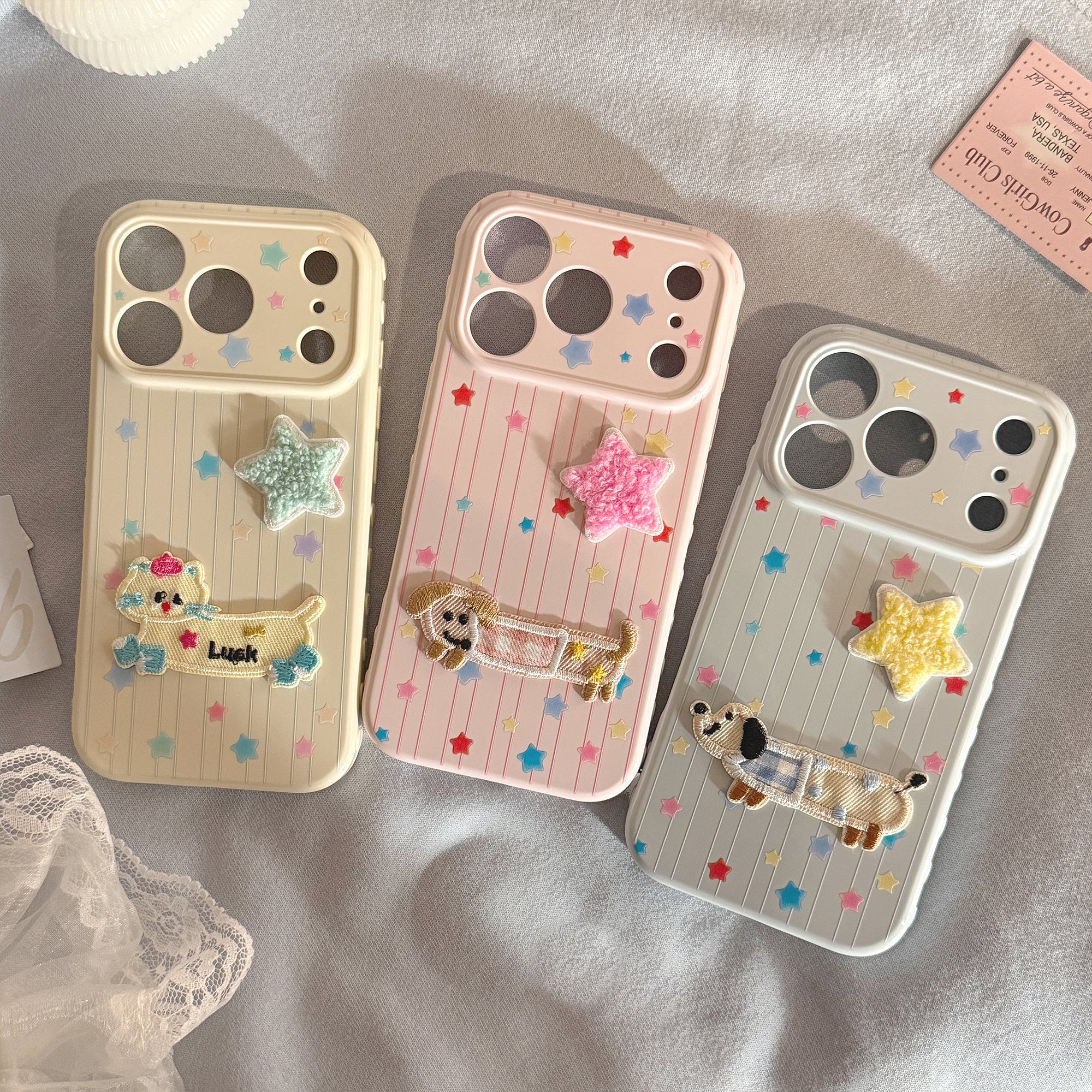 Guava Pink 3D Plush Dachshund Phone Case