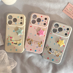 Guava Pink 3D Plush Dachshund Phone Case