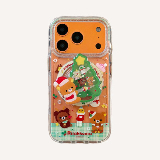 Rilakkuma Christmas Magnetic Round Edge Airbag Phone Case