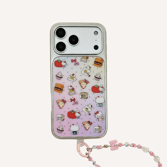 Gilded gradient chain Kitty phone case