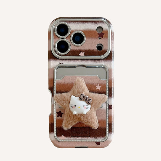 Star Kitty electroplated large window phone case