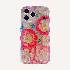 Oil painting red flower phone case