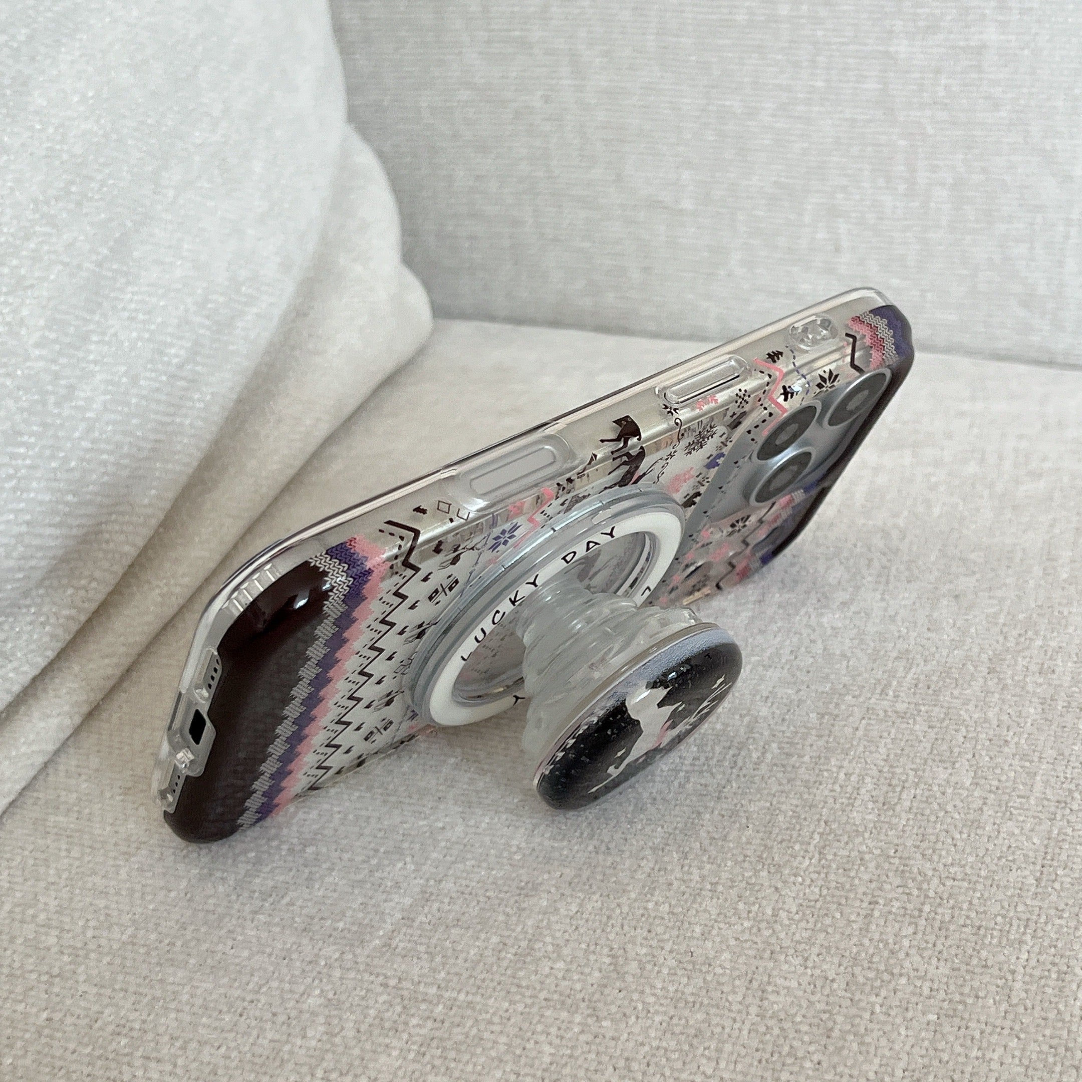 Fair Isle quicksand deer magnetic phone case