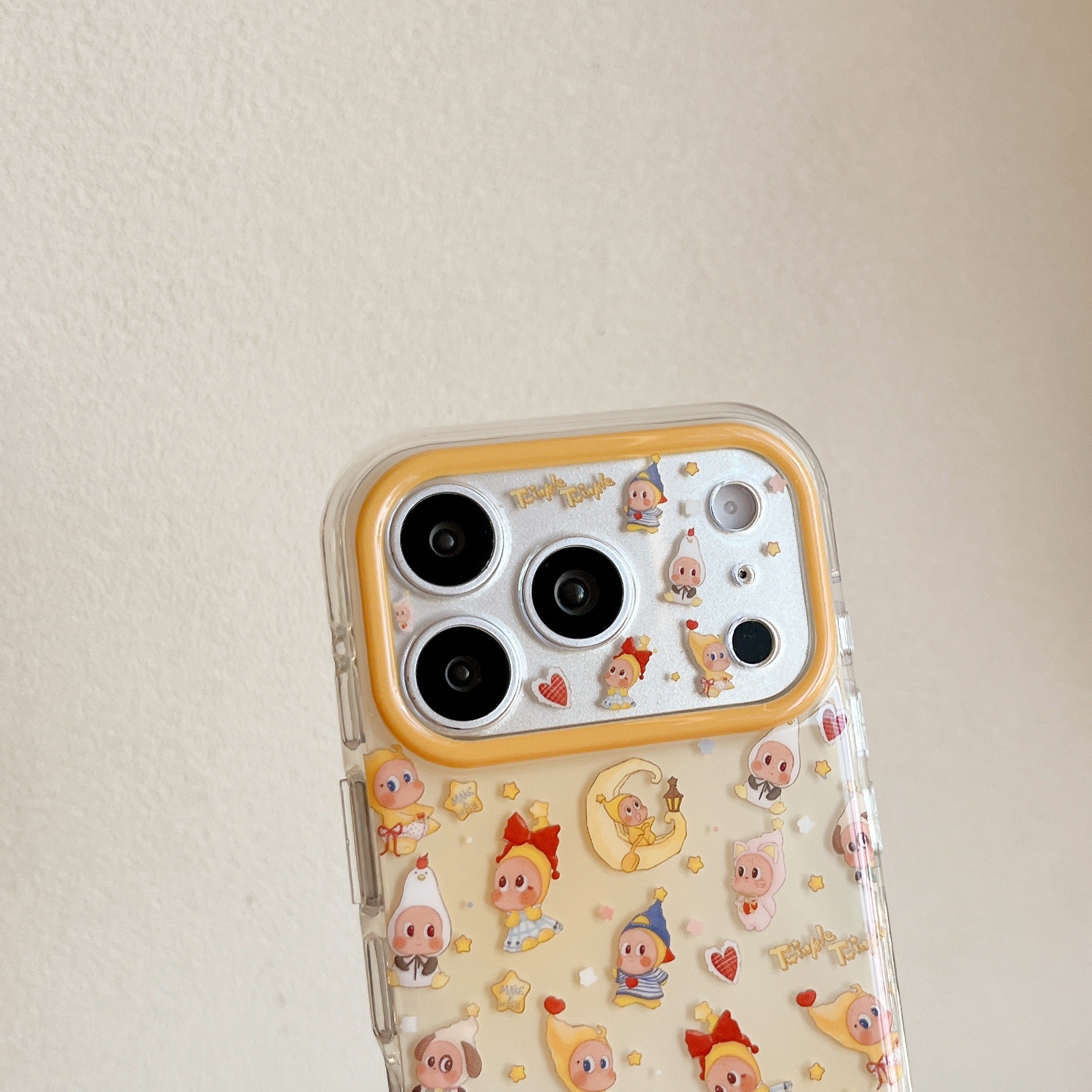 Yellow Gradient Twinkle Phone Case for iPhone 15-17 Pro Max - Full-Screen Protection - Playfulcase