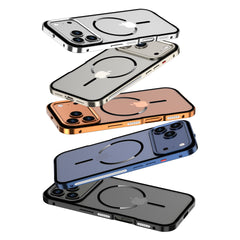 Metal frame magnetic buckle protective case for Apple phones