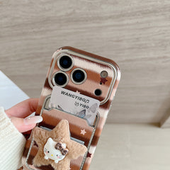 Star Kitty electroplated large window phone case