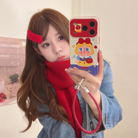 Red Apple Snow White Crying Baby Large Window Phone Case