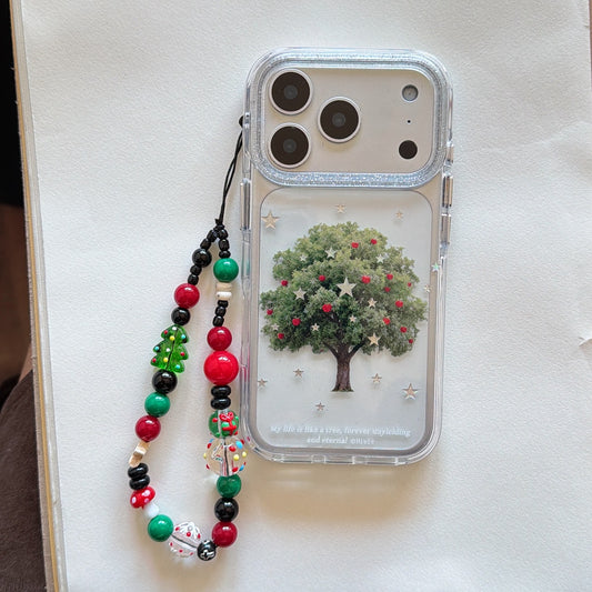 Silver Star Apple Tree Gold-plated Rounded Airbag Double-sided Phone Case