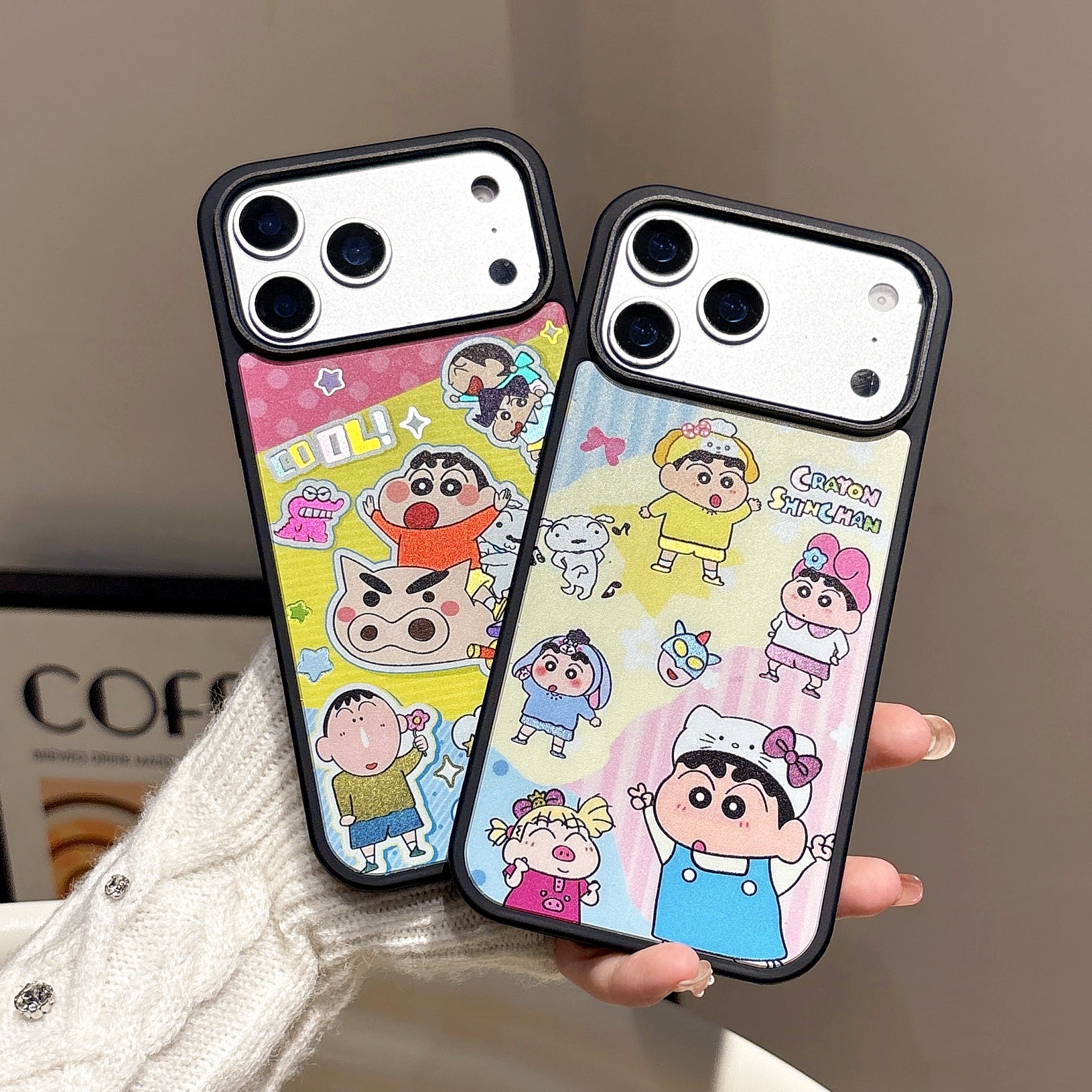 Crayon Shin-chan mirror phone case for iPhone 17 Pro