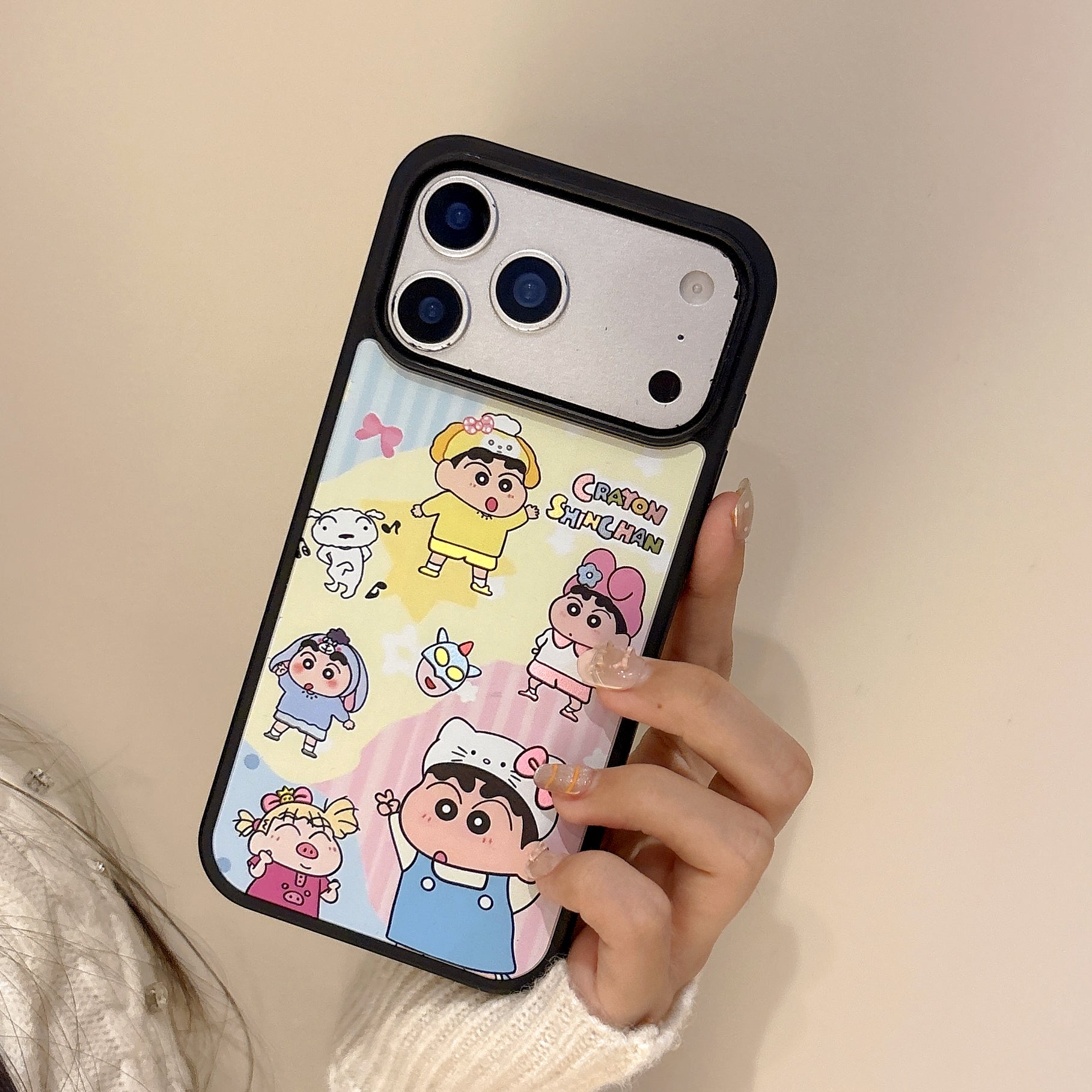 Crayon Shin-chan mirror phone case for iPhone 17 Pro